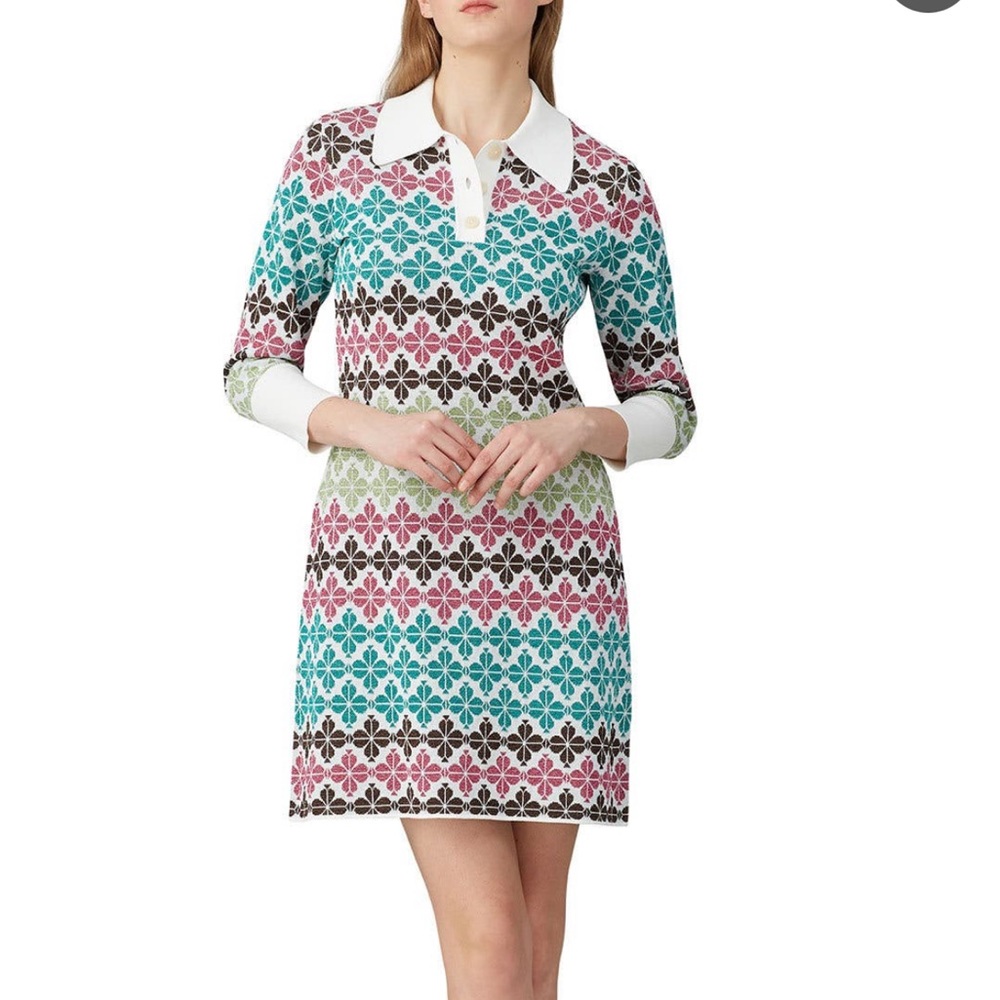 Kate Spade Metallic Spade Flowers Sweater Dress